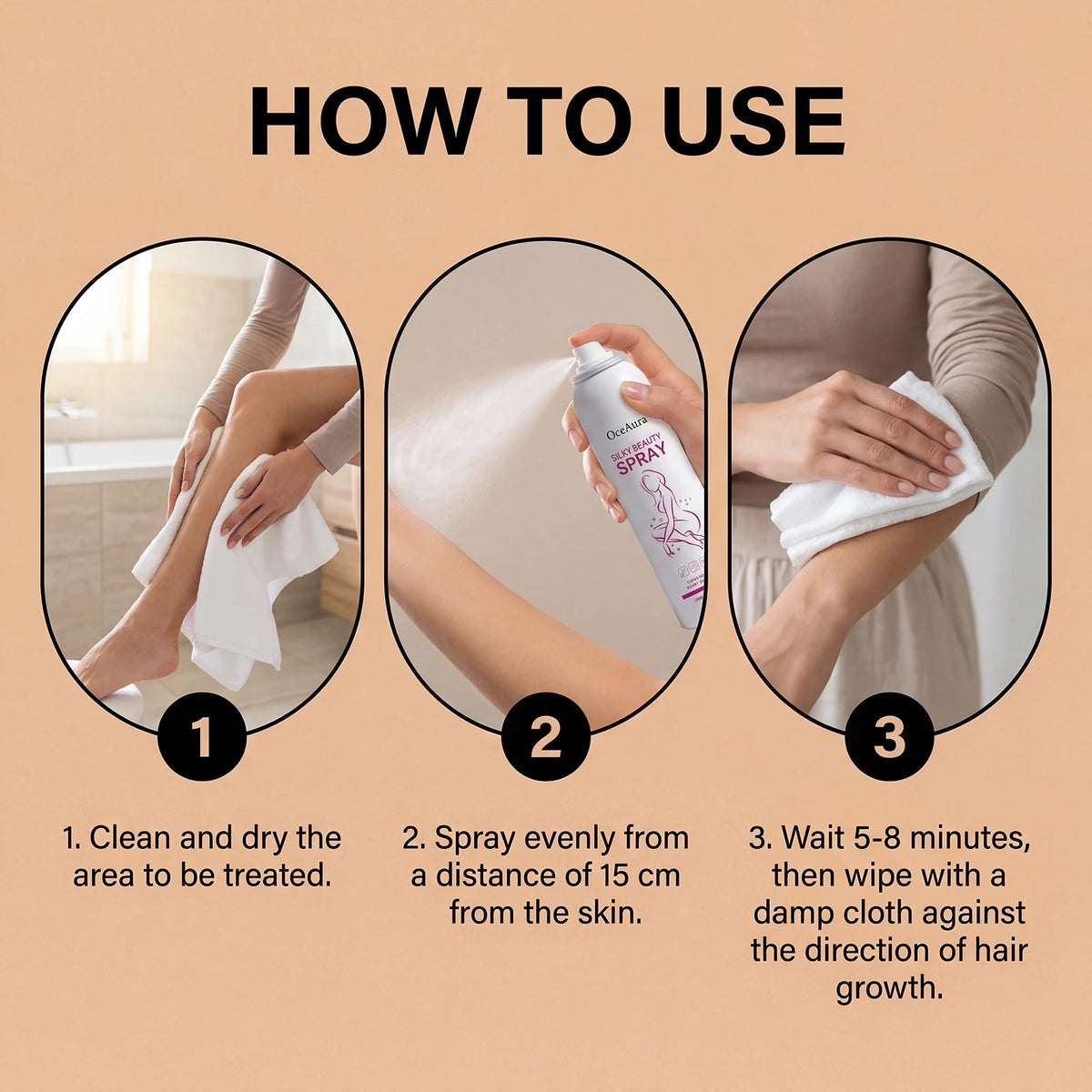 150ML Body Hair Remover Spray Gentle Formula Moisturizing Skin Enhance Smoothness Lightweight Soothing Discomfort Refreshing Non-stciky Hair Removal Spray