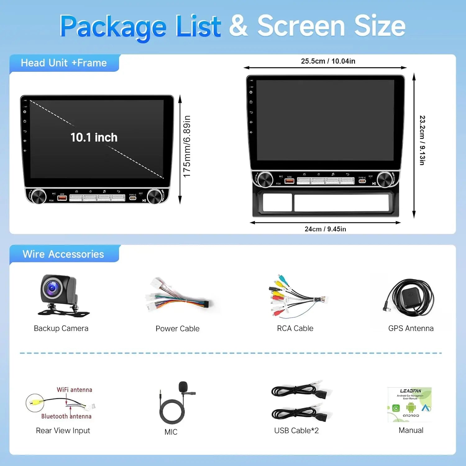 4G+64G Android 13 Car Stereo for Toyota Tacoma 2005 to 2015 Radio with Carplay Android Auto, 10.1" Dual Knobs Keybutton Screen for Tacoma Head Unit/GPS/FM RDS/EQ/DSP/Backup Camera