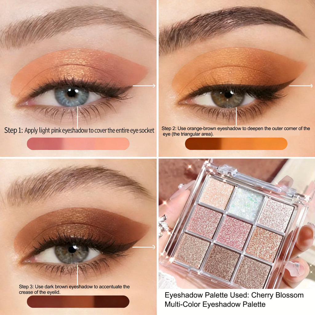 Nine-Color Eyeshadow Palette With Pearl, Fine Sparkle, Layerable Shimmer, Bright Glitter And Vibrant Colors New For Unisex