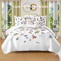Bed Cover Set Queen Size, universal for 4 seasons (1 bed cover, 1-2 pillowcases), suitable for bedroom, guest room, hotel, etc.