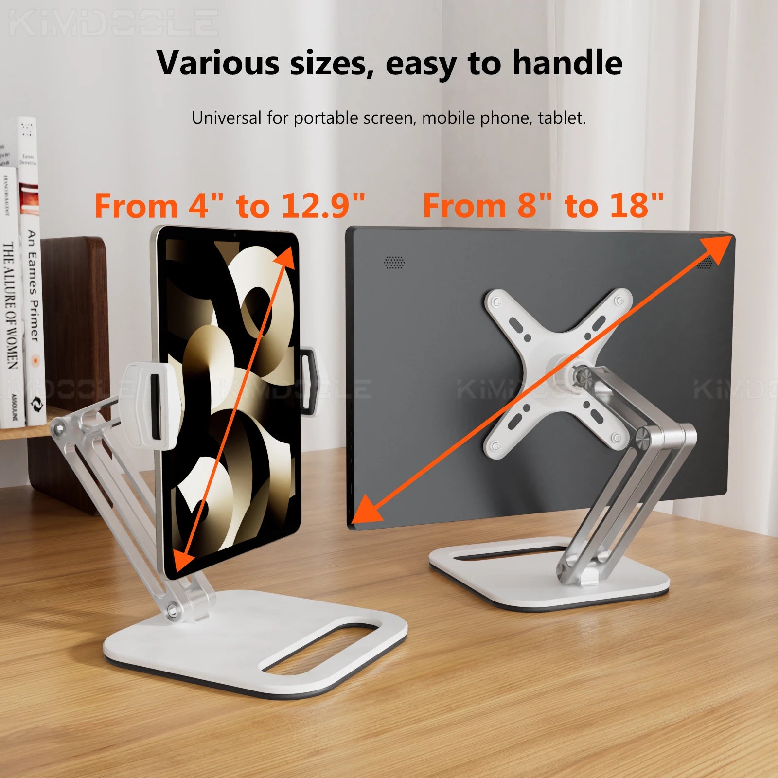Artpowers Portable Monitor Stands VESA  Monitor Mount Fits 13'' to 18'' Portable Screen Tablet Pad With Height Adjustable