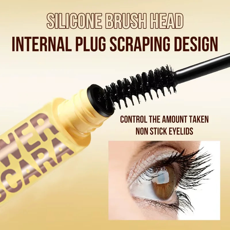 Slim Volume Mascara Black Waterproof Long-lasting Mascara Curls Up Long-Lasting Smudge-Proof Easy to Apply Unisex Eye Makeup
