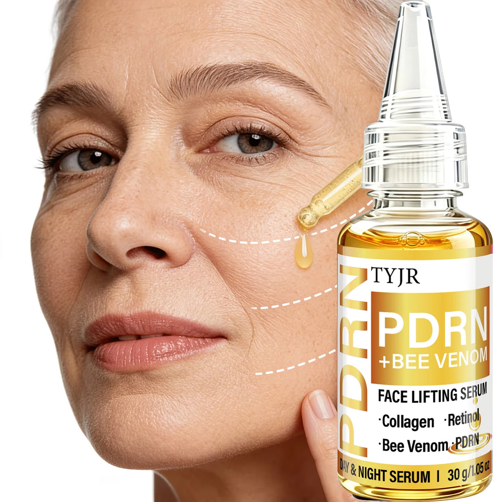 TYJR PDRN Bee Venom Face Serum 30g Day Night Moisturizing Firming Skin Care with Collagen Retinol Extracts