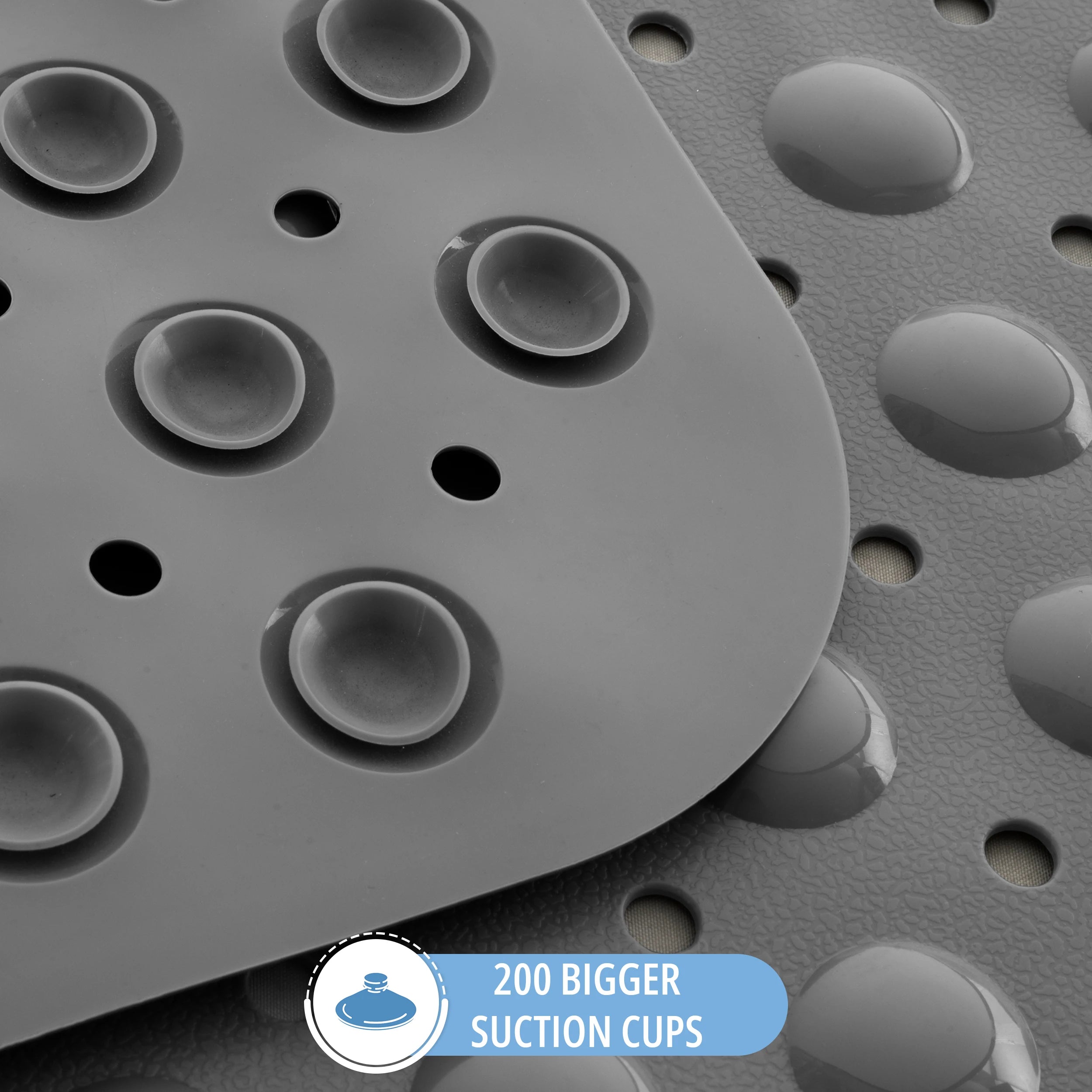 Lux Decor Collection Extra-Large 40x16" Bathtub Mat – Non-Slip Shower Mat with Suction Cups & Drain Hole-  Machine Washable Mat