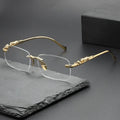Rimless Sunglasses Oval Fashion Metal Eyeglasses Women Men Shades Square Sun Glasses For Female Male Summer Traveling Oculo