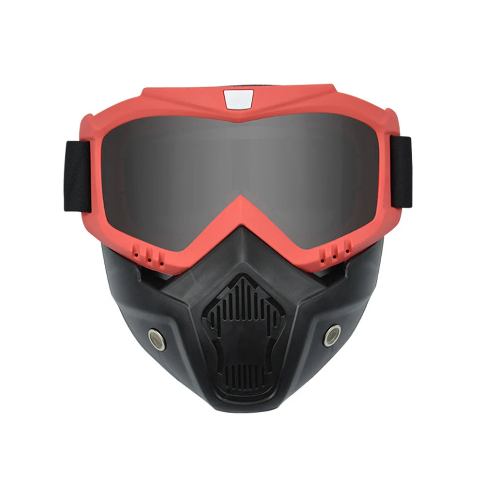 Outdoor Ski Snowboard Mask Snowmobile Skiing Goggles Windproof Motocross Protective Glasses Safety Goggles With Mouth Filter