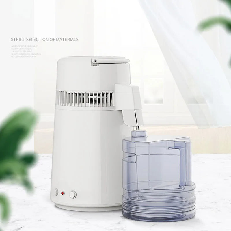 4L Pure Water Distiller 750W Plastic Jug Water Distilled Machine Stainless Steel Water Purifier Dental Distillation Equipment