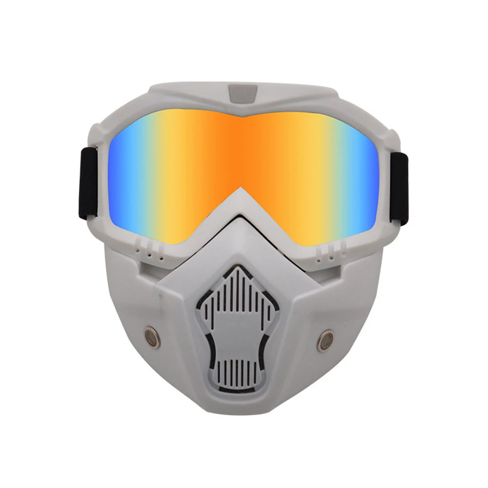 Outdoor Ski Snowboard Mask Snowmobile Skiing Goggles Windproof Motocross Protective Glasses Safety Goggles With Mouth Filter