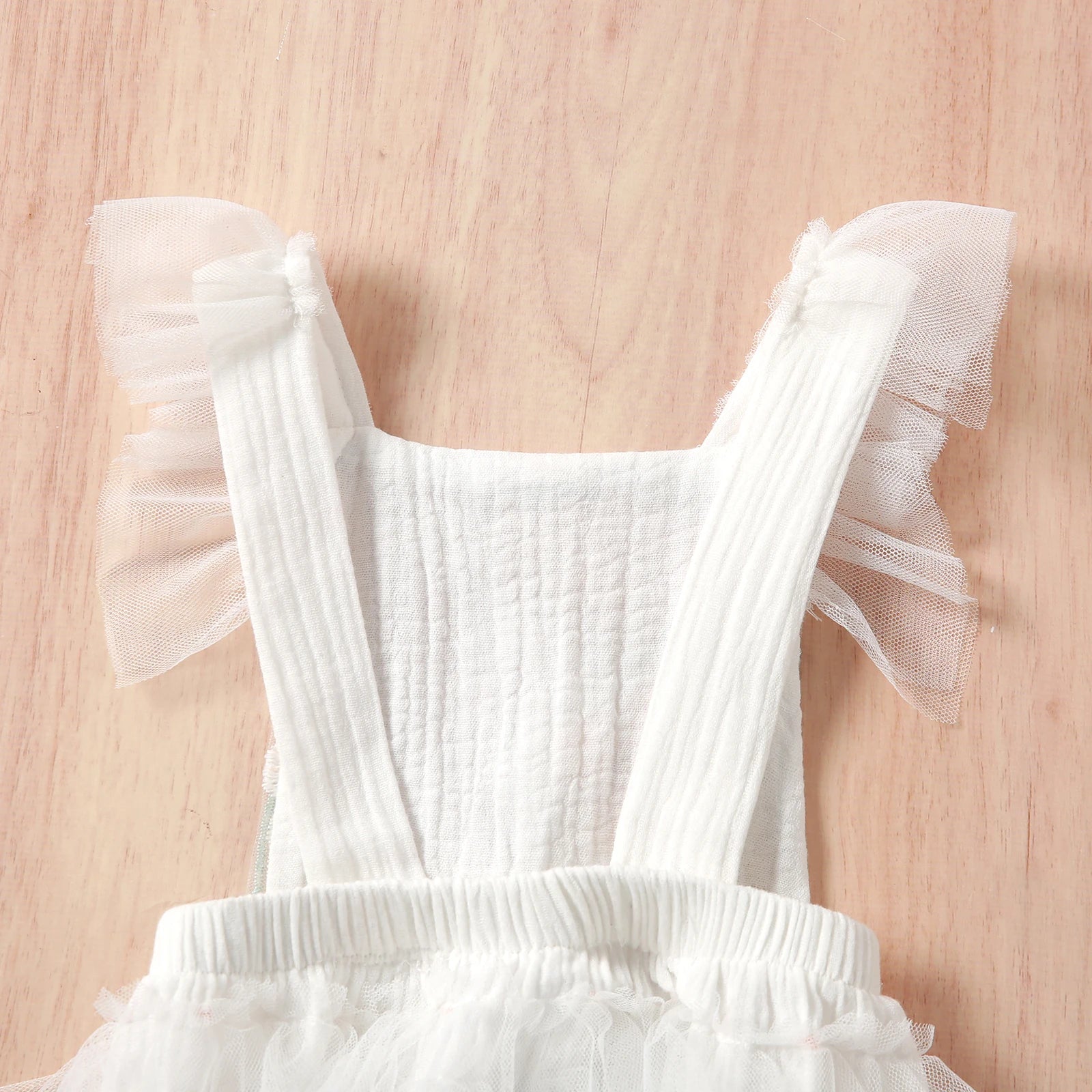 Citgeett Summer Infant Baby Girls Bodysuit Embroidered Flower Pattern Sleeveless Backless Patchwork Jumpsuit Clothes
