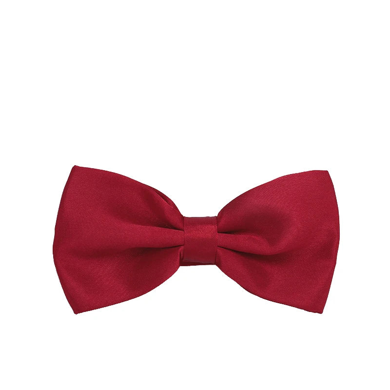 HUISHI Bow Tie For Men Bowtie Solid Color Fashion Butterfly Cravat Banquet Party Bowties Black Gold Red Royal Blue Wine Ties Men