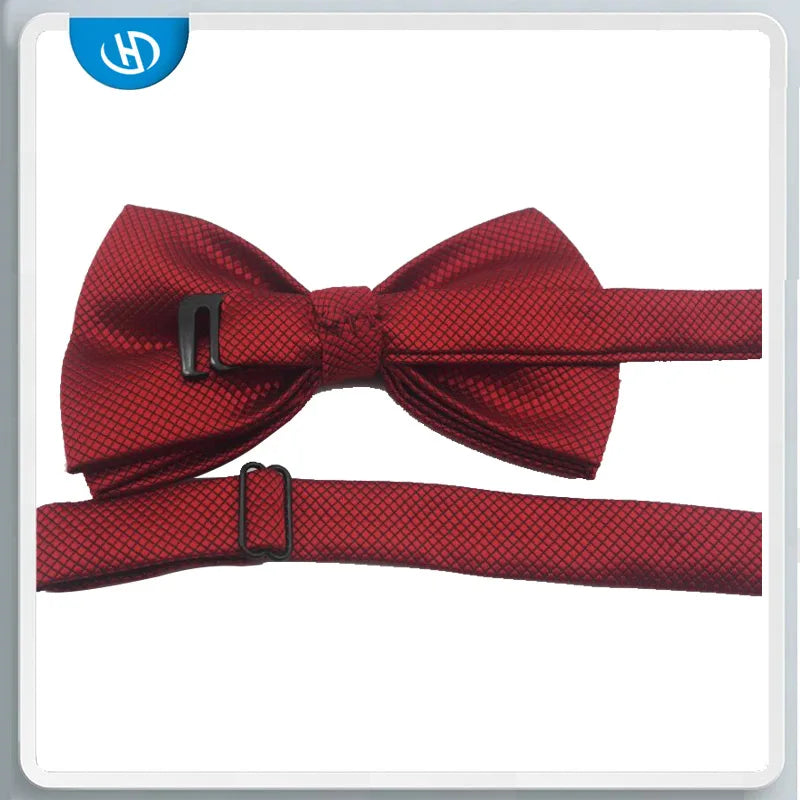 HUISHI Bow Tie For Men Bowtie Solid Color Fashion Butterfly Cravat Banquet Party Bowties Black Gold Red Royal Blue Wine Ties Men