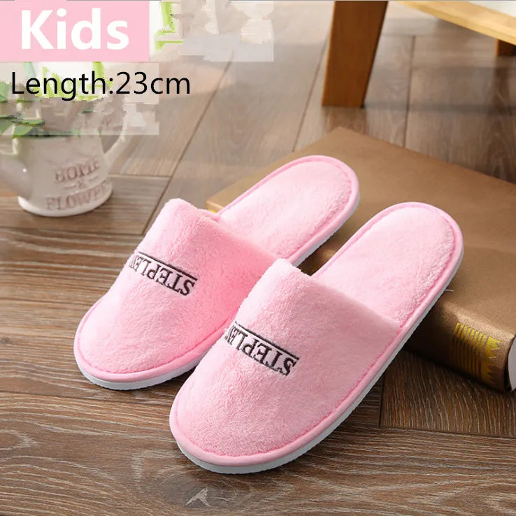 5 Pairs/Lot Winter Slippers Men Women Kids Disposable Hotel Slippers Home Slides Travel Sandals Hospitality Guest Footwear Shoes