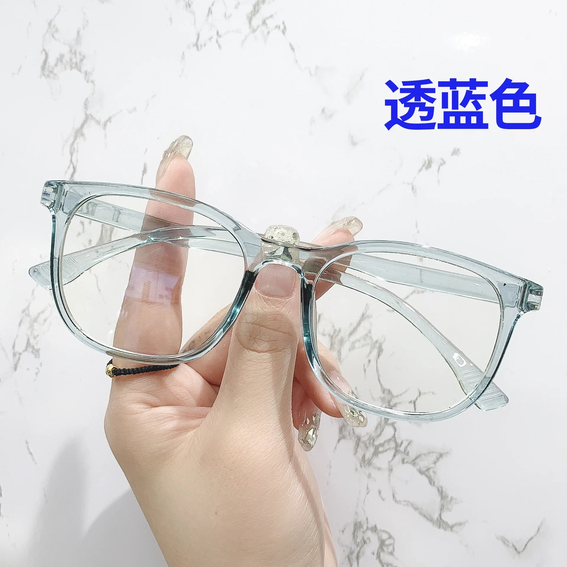 Transparent Computer Glasses pc Frame Women Men Anti Blue Light square Eyewear Blocking Glasses Optical Spectacle Eyeglass round