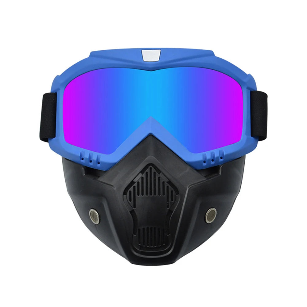 Outdoor Ski Snowboard Mask Snowmobile Skiing Goggles Windproof Motocross Protective Glasses Safety Goggles With Mouth Filter