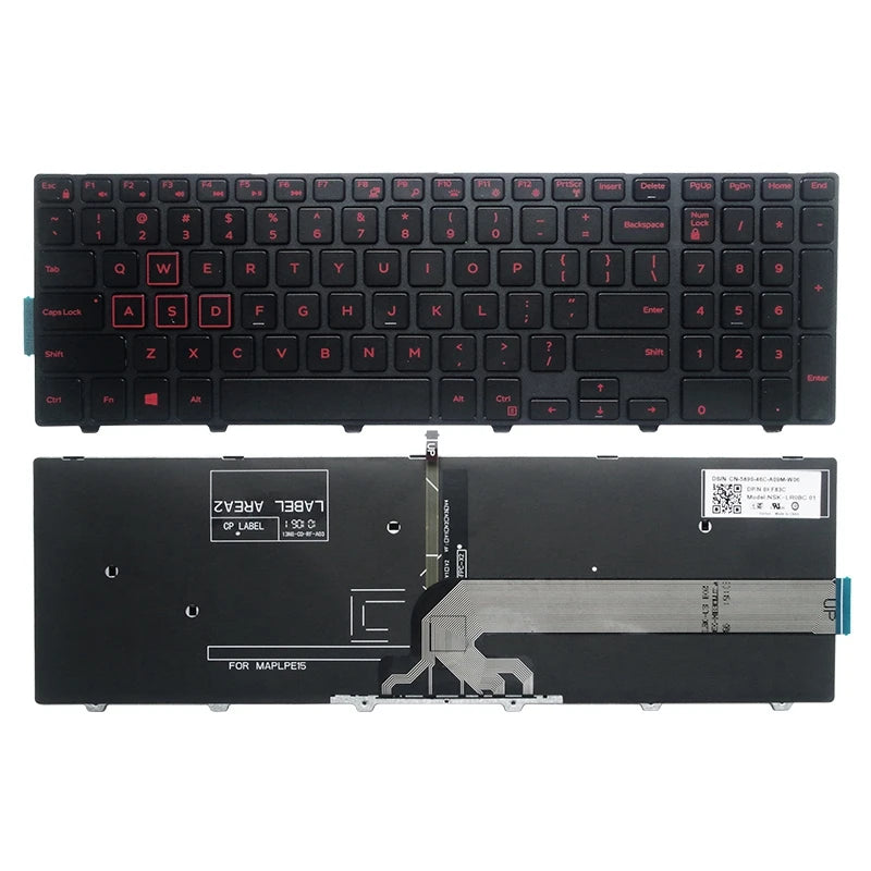 US/UK/SP keyboard For Dell Inspiron 15 3000 5000 3541 3542 3543 5542 3550 3560 3551 3552 3559 3565 3567 3558 5545 5547 5566 5748