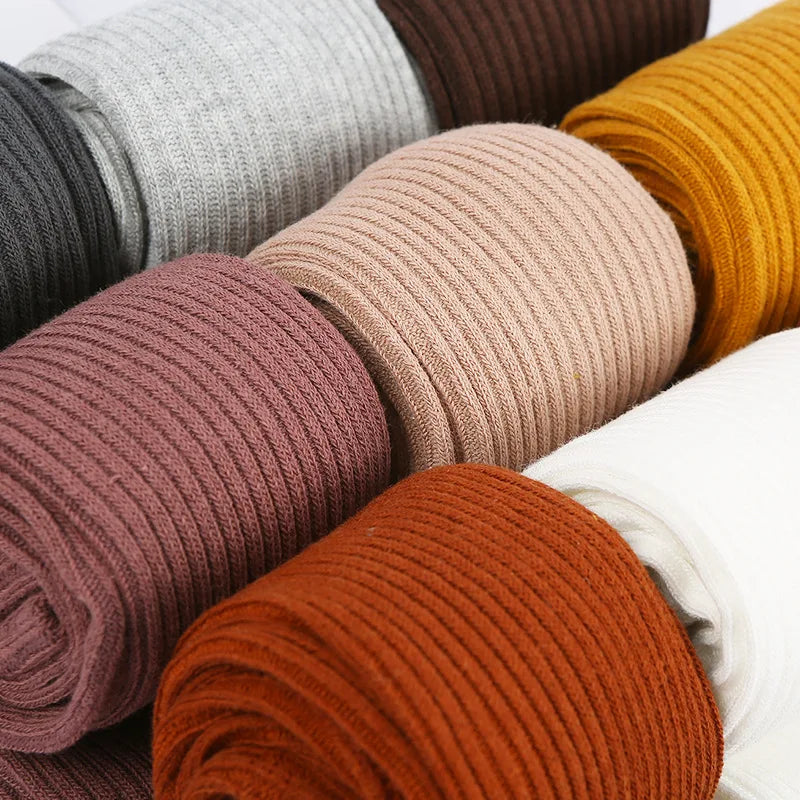 Wholesale Baby Tights Hot Baby Toddler Kid Girl Ribbed Stockings Cotton Warm Pantyhose Solid Candy Color Tight 0-4Years