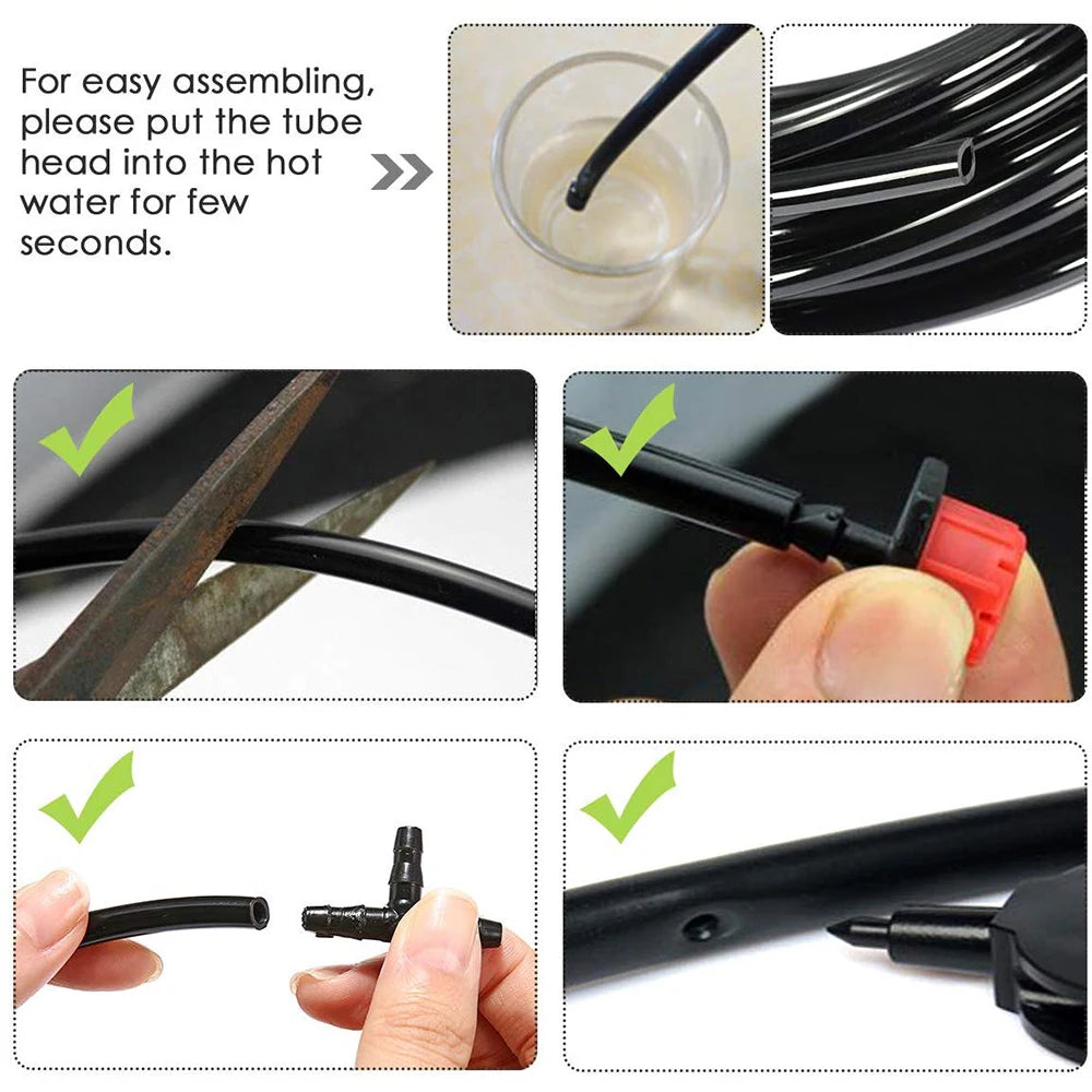 4 / 7mm Hose PVC Water Pipe Irrigation Tube Garden Water Drip Hose  Irrigation System Watering Systems for Greenhouses Watering