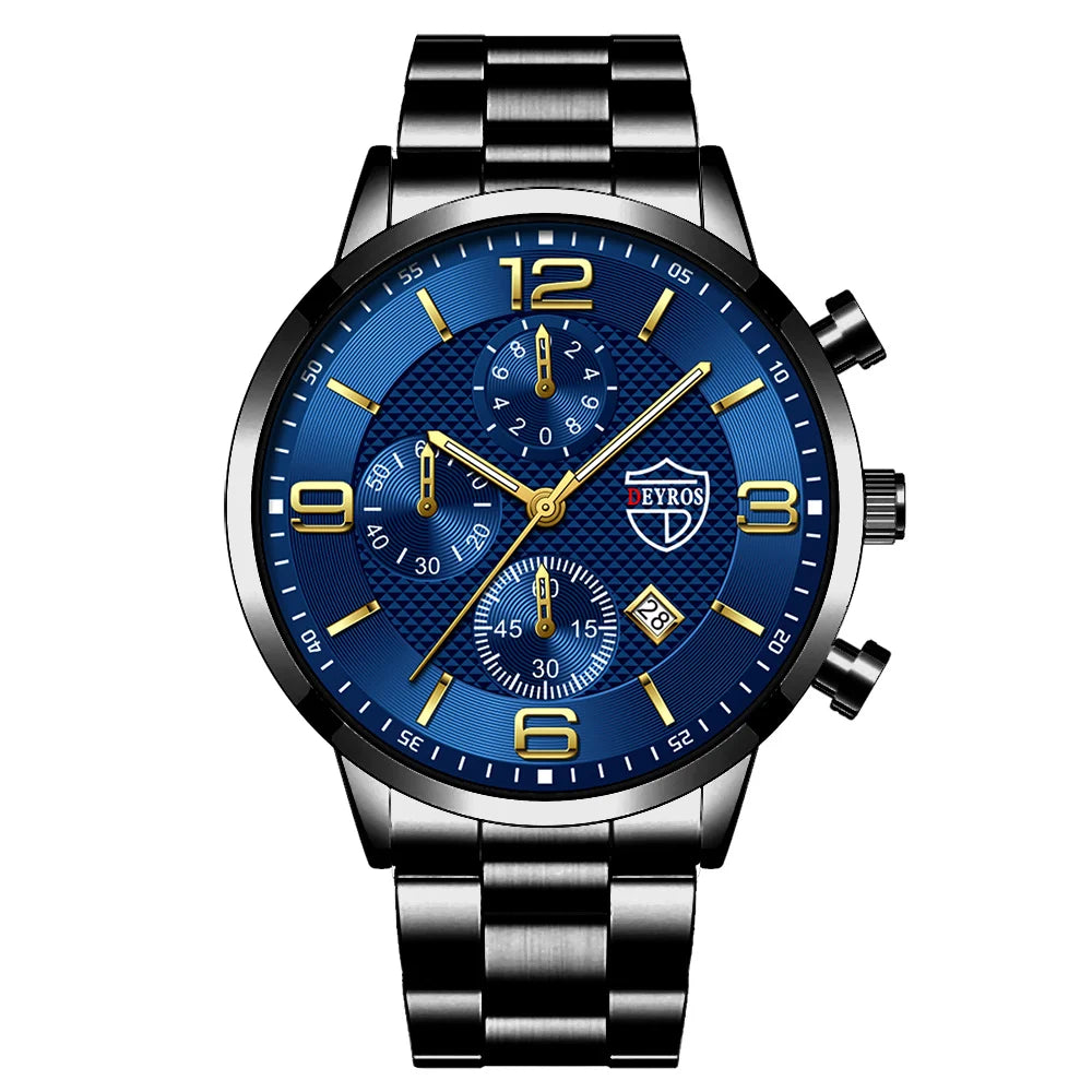 reloj hombre Luxury Business Men Watchs Quartz WristWatch Male Leather Calendar Luminous Clock relogio masculino