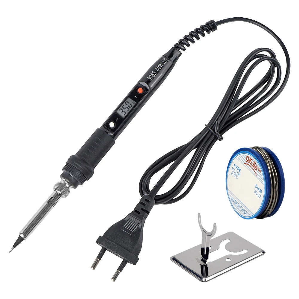 JCD Electric Soldering Iron 80W LCD Digital Display Adjustable Temperature Soldering Iron Tips 220V/110V Welding Solder Tools