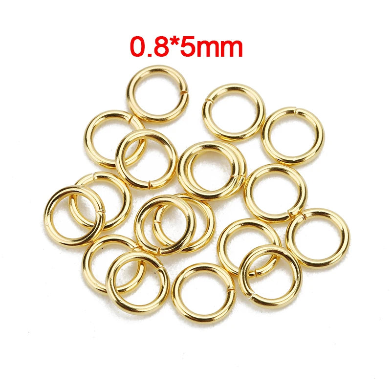 Louleur High Quality Stainless Steel Open Jump Ring Round Gold Color Split Rings For Diy Jewelry Making Findings Wholesale