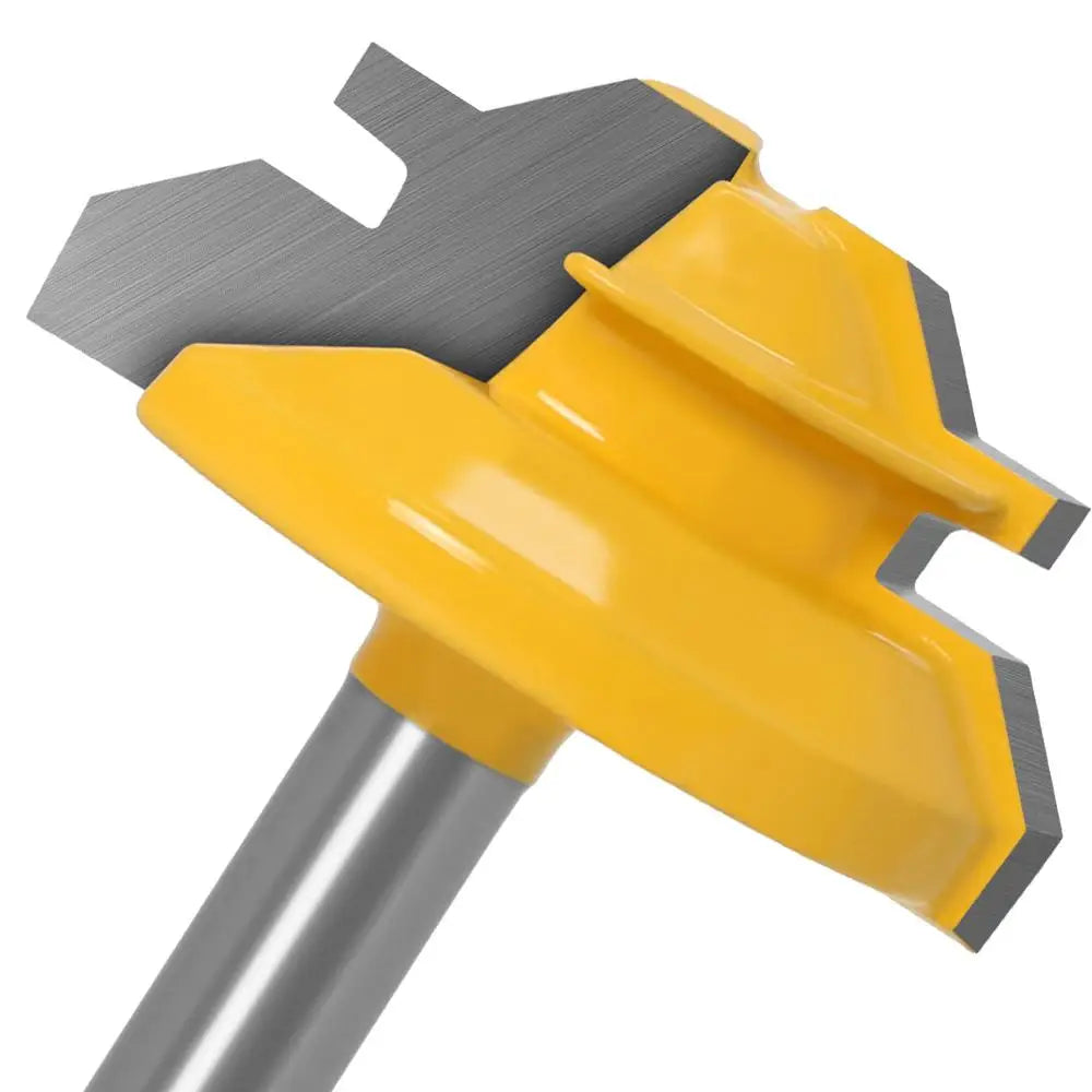 45 Degree Lock Miter Router Bit 1/4" 6mm Shank Woodworking Tenon Milling Cutter Tool Drilling Milling For Wood Carbide Alloy