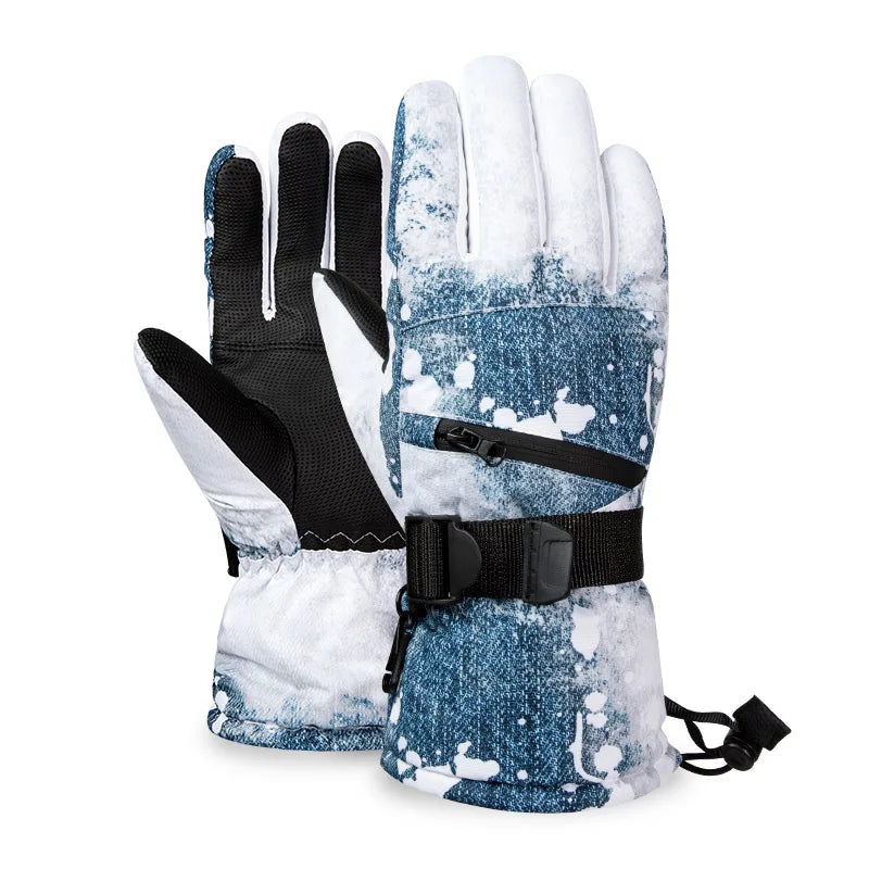 COPOZZ Men Women 3 Finger Touch Screen Ski Gloves Waterproof Winter Warm Snowboard Gloves Motorcycle Riding Snowmobile Gloves