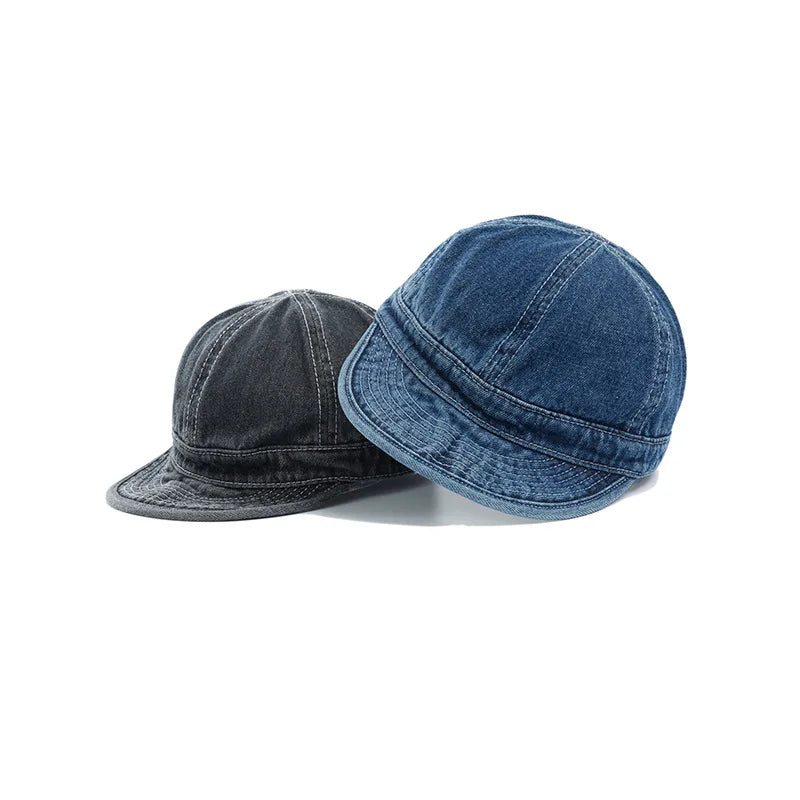 2020 Spring Autumn Fashion Short Brim Denim Cap Summer Outdoor Leisure Visor Hat Trend Baseball Caps Hip Hop Sport Hats Present