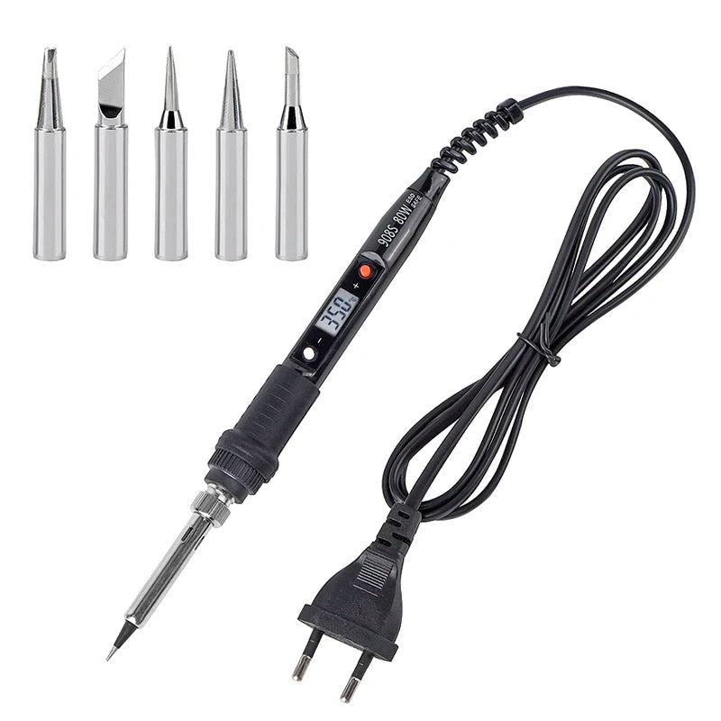 JCD Electric Soldering Iron 80W LCD Digital Display Adjustable Temperature Soldering Iron Tips 220V/110V Welding Solder Tools