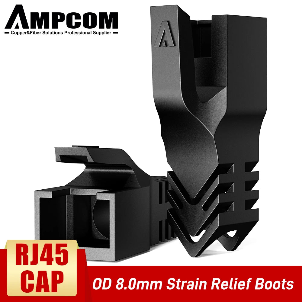 AMPCOM  Ethernet Network Cable Strain Relief Boots Cable RJ45 Connector Plug Covers 6.5/7.5/8.0mm for CAT8 CAT7 CAT6A CAT6 CAT5E