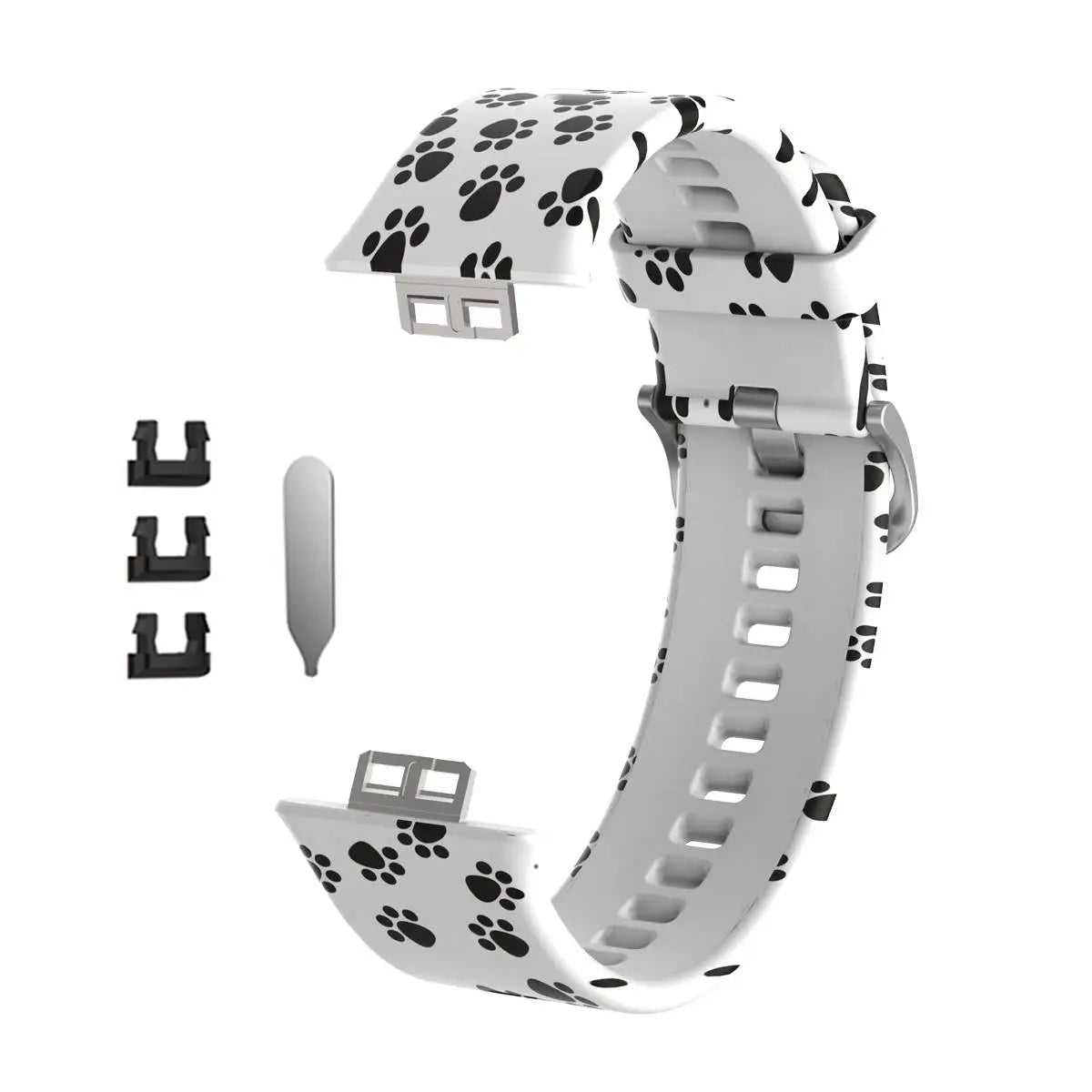 Sport Silicone Watchband For Huawei Watch Fit Strap Original SmarwatchWriststrap Belt Bracelet Printing Accessories with tool