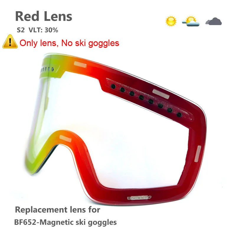 Ski Goggles with Magnetic Double Layer polarized Lens Skiing Anti-fog UV400 Snowboard Goggles Men Women Ski Glasses Eyewear case