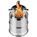 Portable Outdoor Camping Stove Wood Burning Mini Lightweight Stainless Steel  Stove Picnic BBQ Cooker Travel Adventure Tools