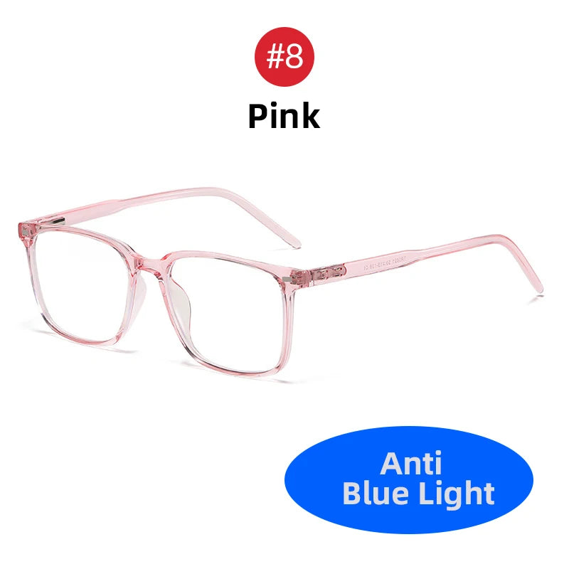 VIVIBEE 2026 Square Blue Light Blocking Glasses Men TR90 Light Frame Anti Blue Ray Eyeglasses Women Classic Computer Eyewear