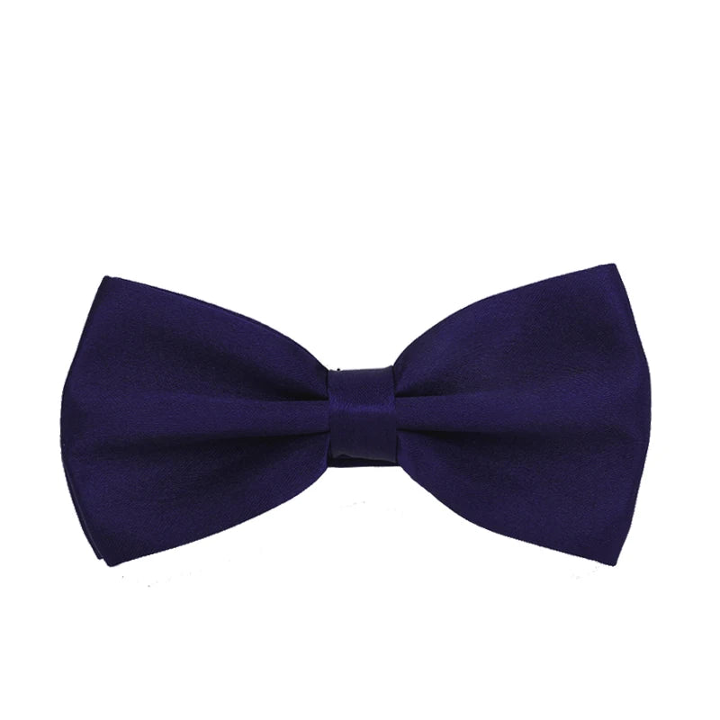 HUISHI Bow Tie For Men Bowtie Solid Color Fashion Butterfly Cravat Banquet Party Bowties Black Gold Red Royal Blue Wine Ties Men