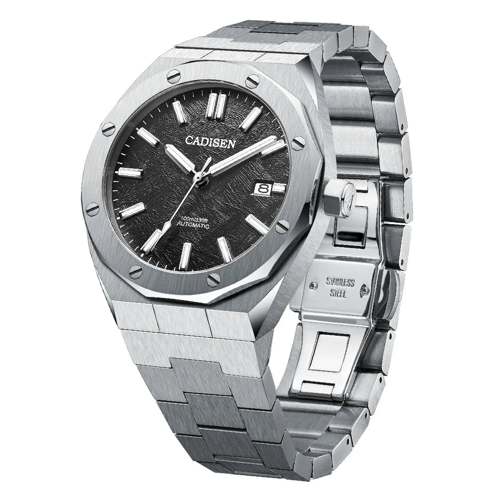 CADISEN Automatic Mens Watches Fashion Top Brand Stainless Steel Sapphire Glass MIYOTA 8215 Watch Men Mechanical Wristwatch
