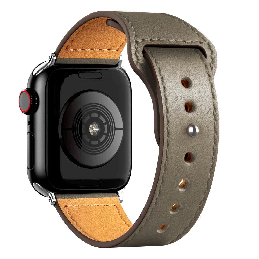 Leather band For Apple watch strap Ultra 2 49mm 44mm 40mm 38mm/42mm wrist bracelet for iWatch series 10 9 8 7 4 5 6 se 41mm/45mm