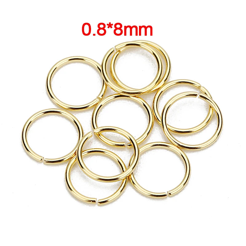 Louleur High Quality Stainless Steel Open Jump Ring Round Gold Color Split Rings For Diy Jewelry Making Findings Wholesale