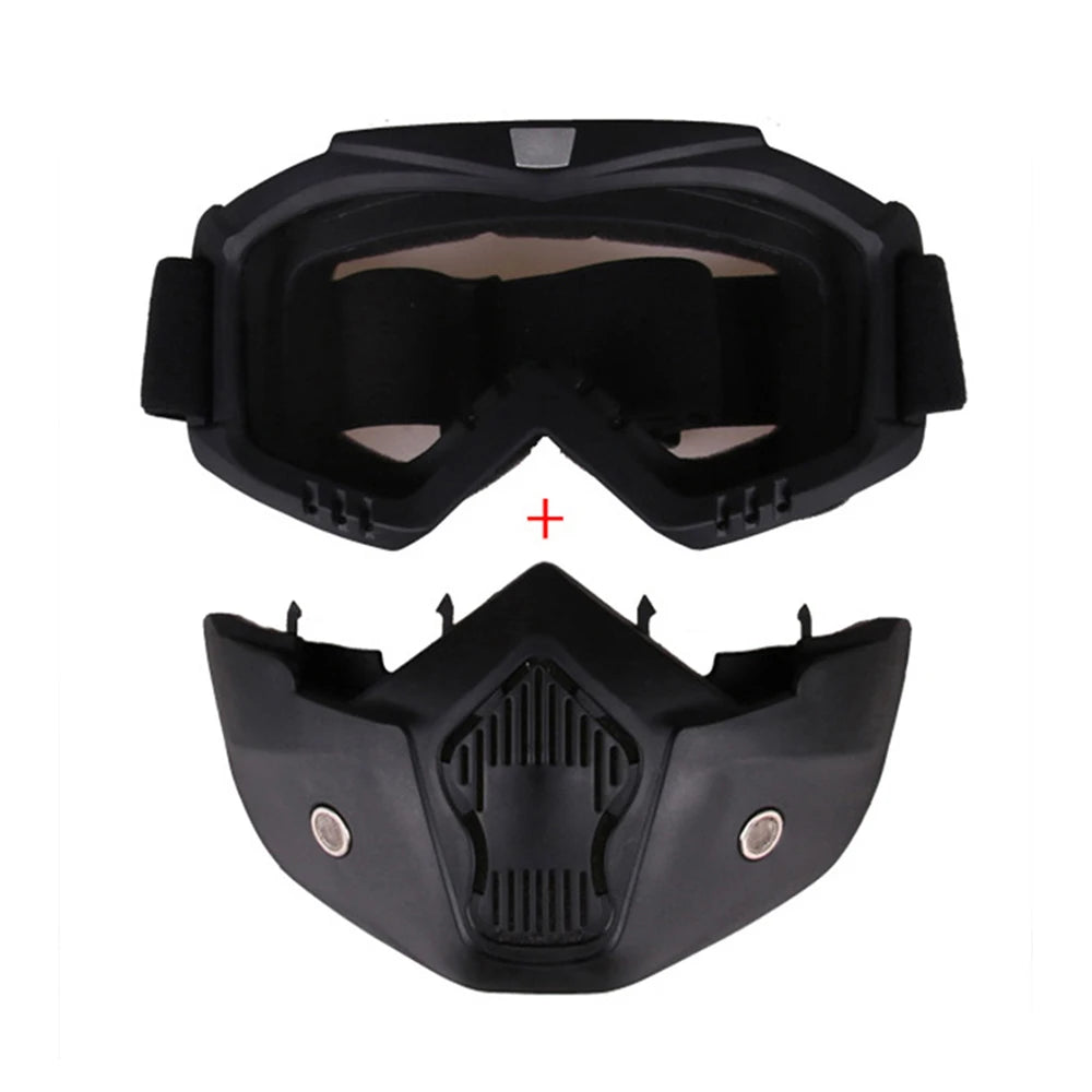 Outdoor Ski Snowboard Mask Snowmobile Skiing Goggles Windproof Motocross Protective Glasses Safety Goggles With Mouth Filter