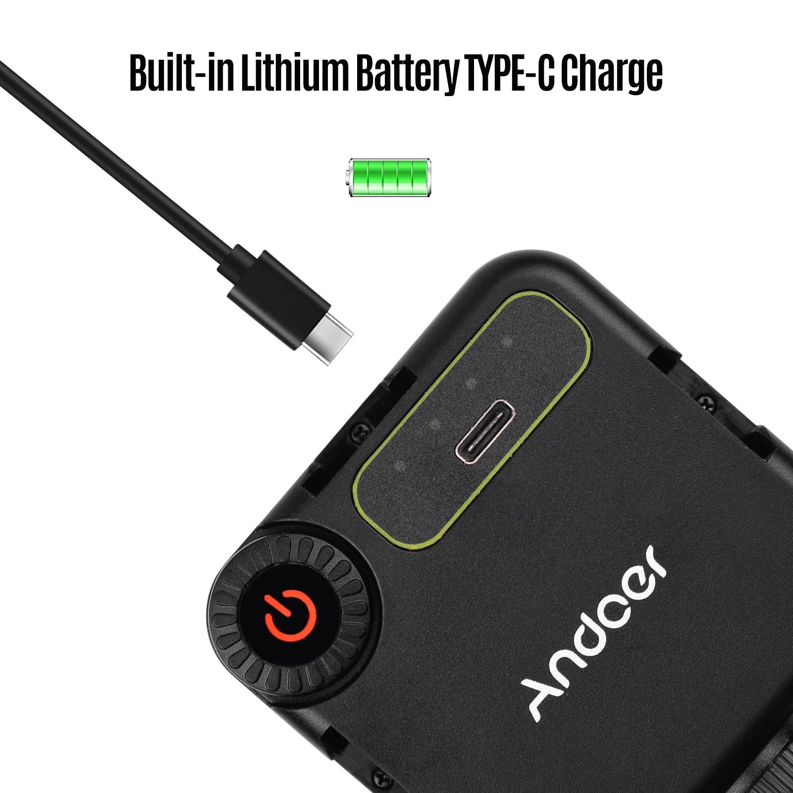 Andoer IR49S Mini IR Night Vision Light Infrared Photography Light for Video Camera Camcorder Built-in Rechargeable Battery
