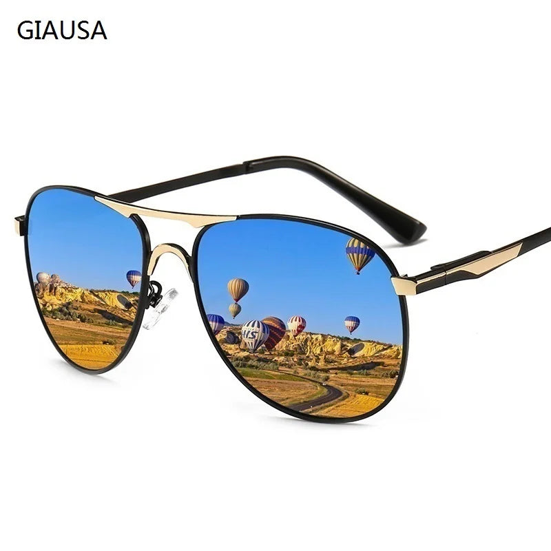 Luxury Pilot  Sunglasses Men Women Driving Fishing Retro Sun Glasses Brand Designer Male Metal Sunglasses For Man