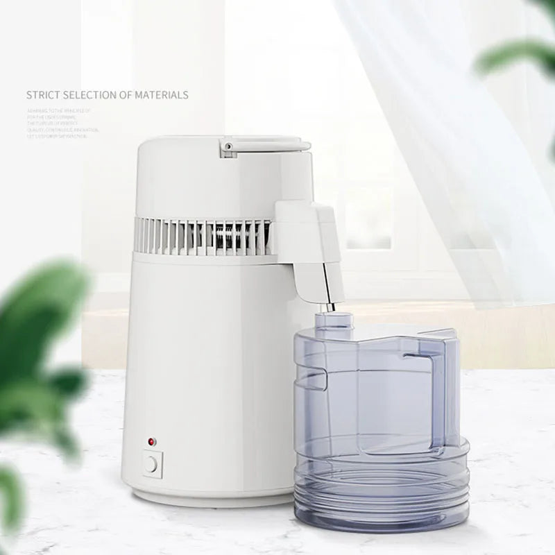 4L Pure Water Distiller 750W Plastic Jug Water Distilled Machine Stainless Steel Water Purifier Dental Distillation Equipment