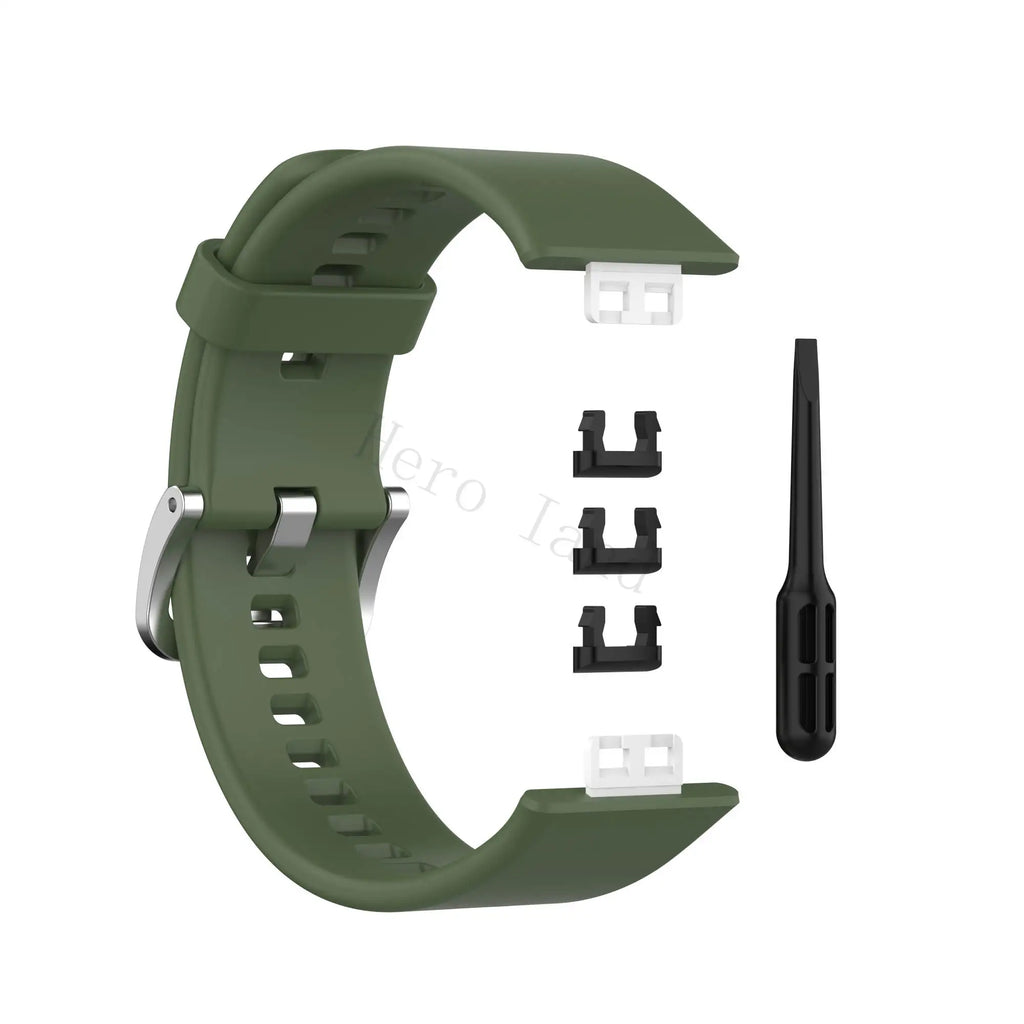 Sport Silicone Watchband For Huawei Watch Fit Strap Original SmarwatchWriststrap Belt Bracelet Printing Accessories with tool