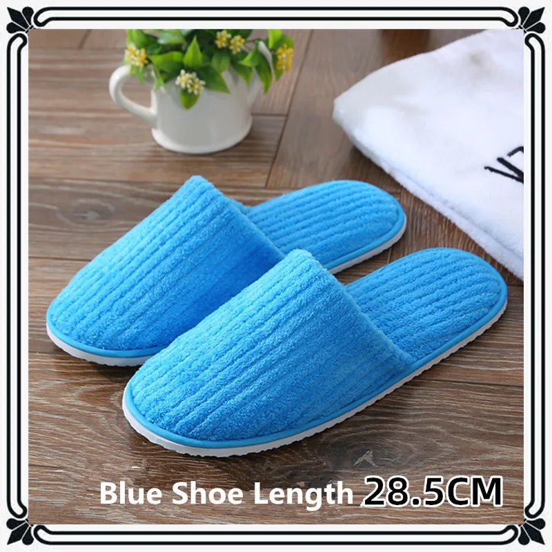 5 Pairs Winter Slippers Men Women  Hotel Disposable Slides Home Travel Sandals Hospitality Footwear One Size on Sale