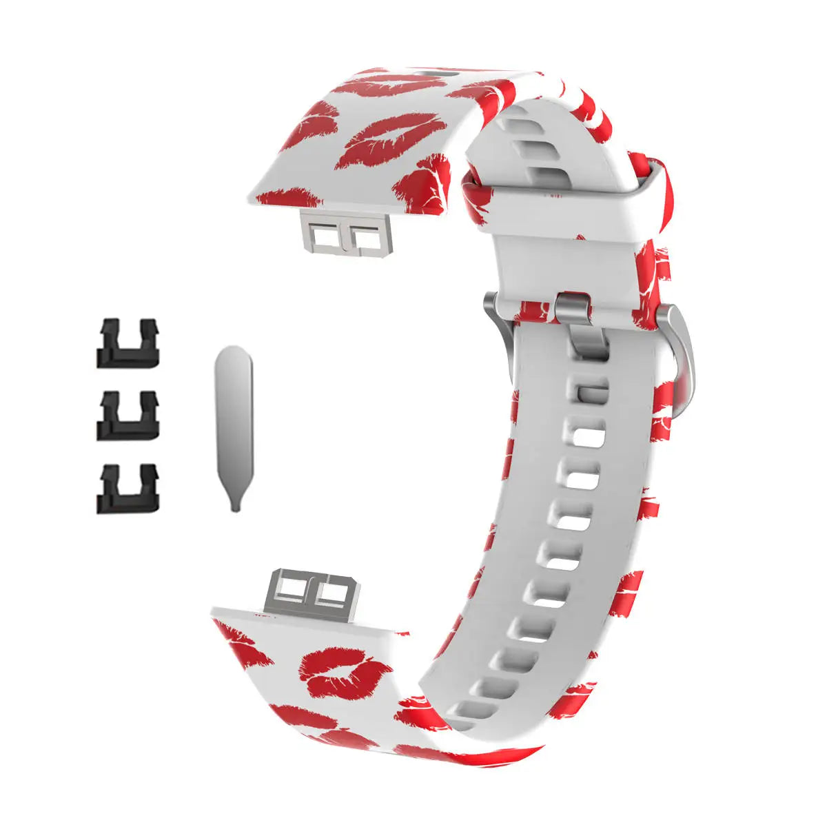 Sport Silicone Watchband For Huawei Watch Fit Strap Original SmarwatchWriststrap Belt Bracelet Printing Accessories with tool