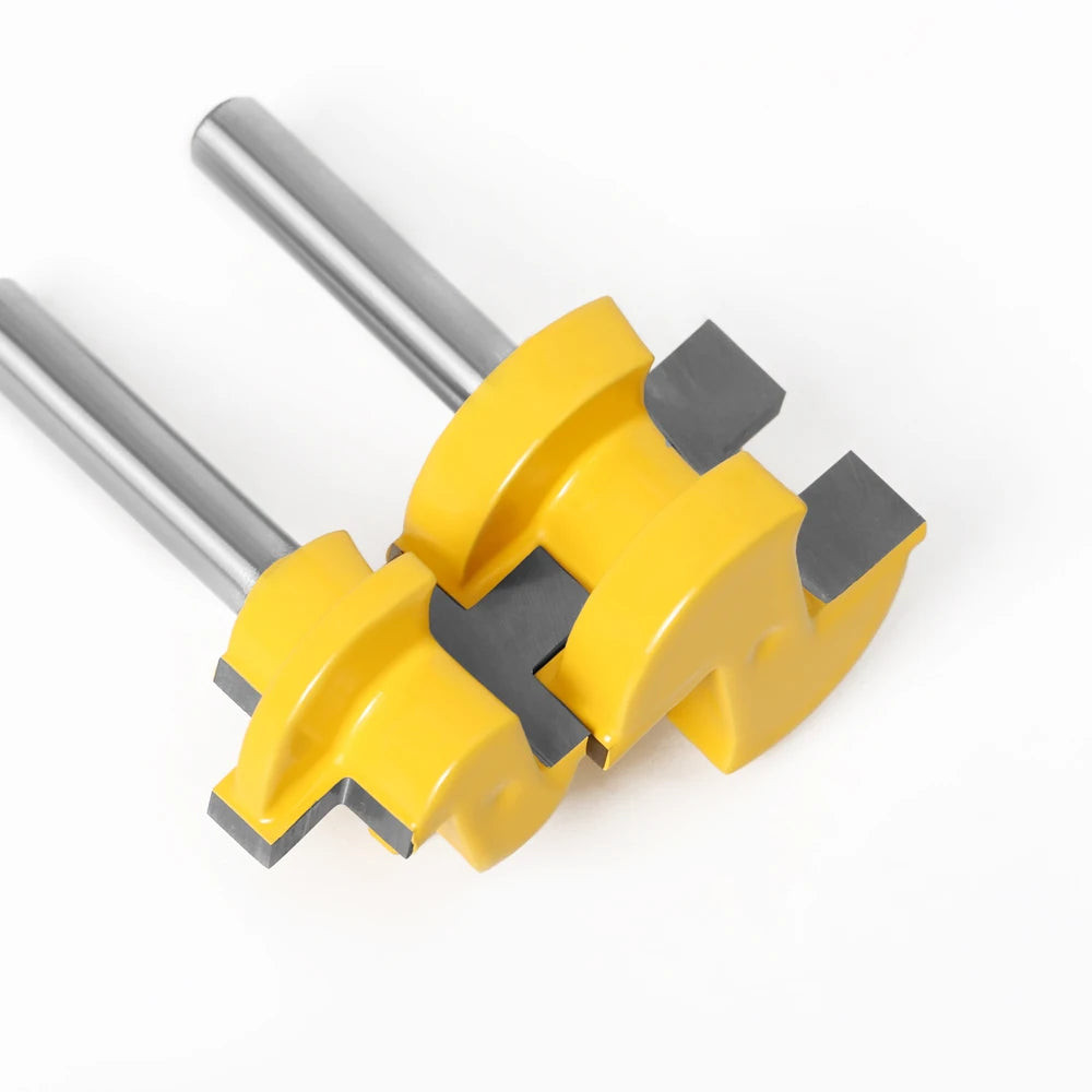 2pcs Mini Tongue & Groove Router Bit Set - 1/4" Shank Line knife Woodworking Tenon Cutter for Woodworking Tools