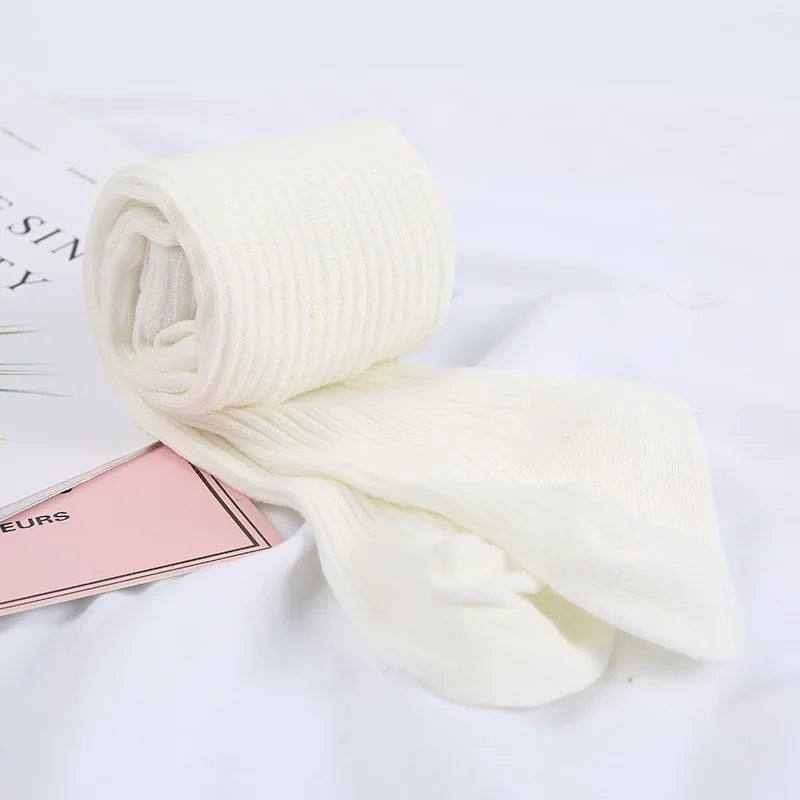 Wholesale Baby Tights Hot Baby Toddler Kid Girl Ribbed Stockings Cotton Warm Pantyhose Solid Candy Color Tight 0-4Years