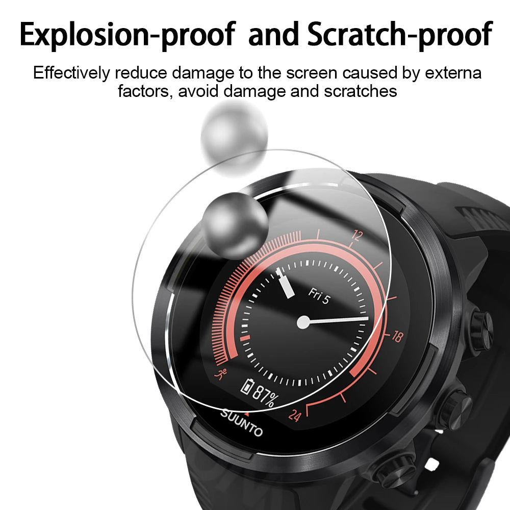 [5PCS] Tempered Glass for Suunto Watch 9 Baro 7 5 3 Screen Protector - Ultra HD Anti-scratch Glass Protective Film Accessories