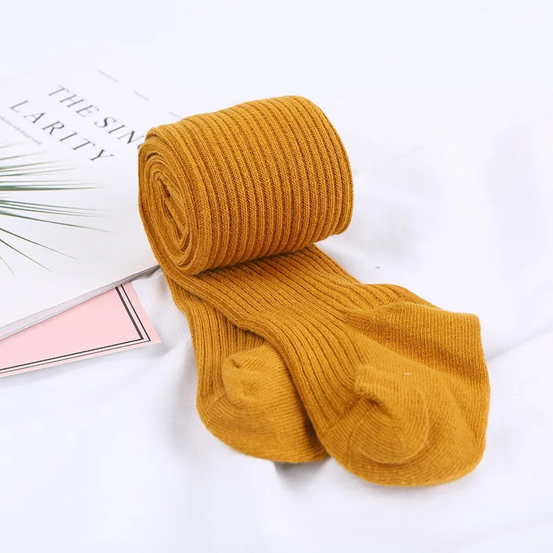 Wholesale Baby Tights Hot Baby Toddler Kid Girl Ribbed Stockings Cotton Warm Pantyhose Solid Candy Color Tight 0-4Years