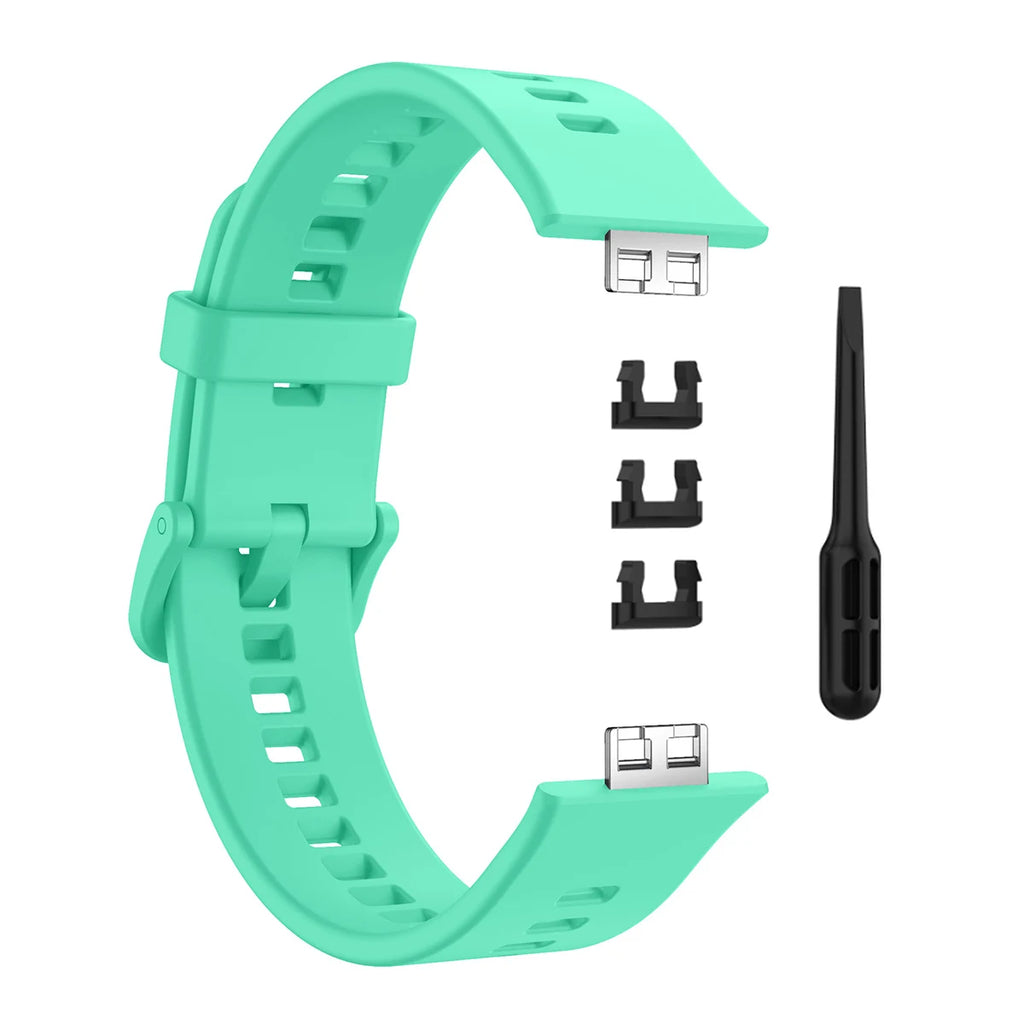 Sport Silicone Watchband For Huawei Watch Fit Strap Original SmarwatchWriststrap Belt Bracelet Printing Accessories with tool