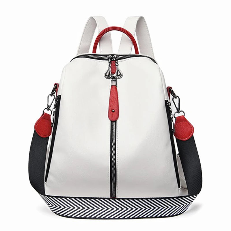 Luxury Designer Soft Leather Women Backpack High Qualtiy Durable Leather Backpack Fashion Large Capacity Female Travel Backpack